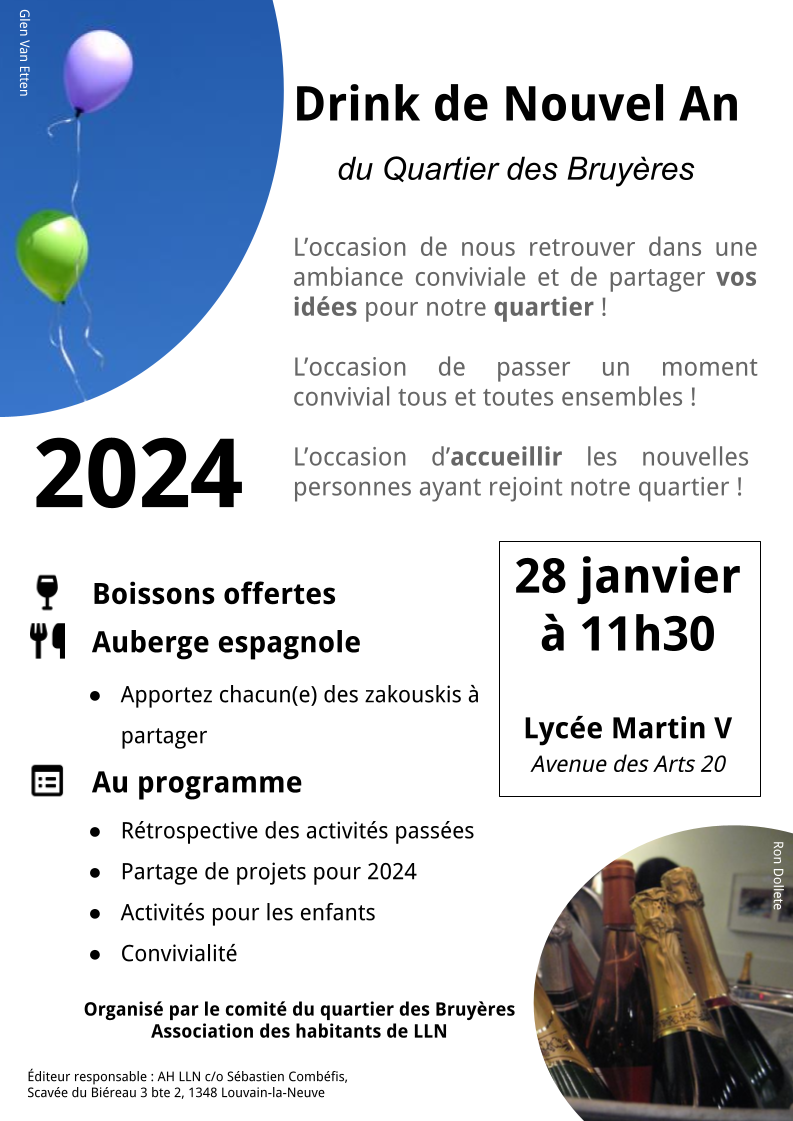 Affiche Drink de Nouvel An 2024